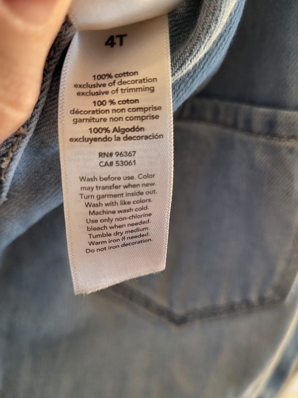 OshKosh B'gosh Light Blue Denim Overalls for Kids - Picture 8 of 9